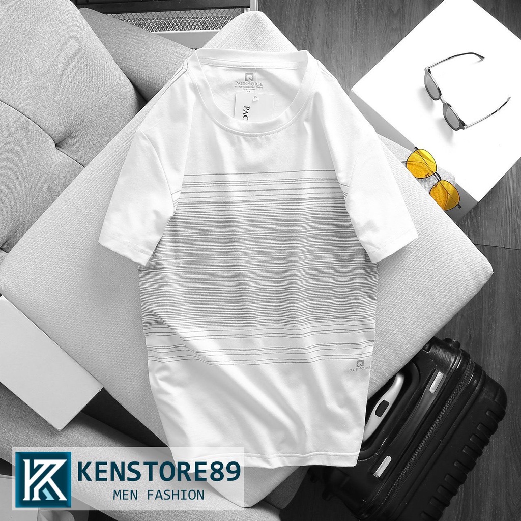 Áo thun nam cổ tròn PACK KẺ SỌC M1 thời trang KENSTORE89 ATP124