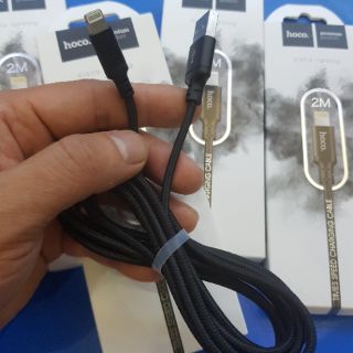 Cáp sạc hoco 1m / 2m bọc dù  chân iphone