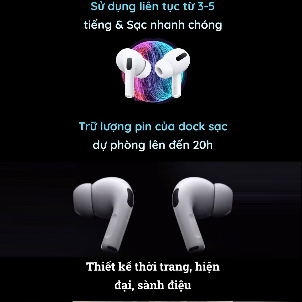 Tai Nghe Bluetooth Inpods Pro Bản Cảm Ứng, Pop-up Kết Nối, Hỗ Trợ Mọi Dòng Máy casealpha