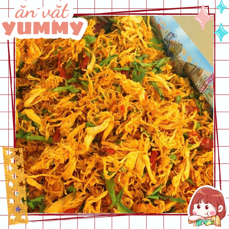 Khô Gà Lá Chanh 300gr Ăn Vặt Yummy - đồ ăn vặt lon pet vừa ngon vừa rẻ | BigBuy360 - bigbuy360.vn