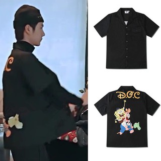 Áo sơ mi đen Hải miên bảo bảo Vương Nhất Bác - Wang Yibo (ảnh thật cuối)