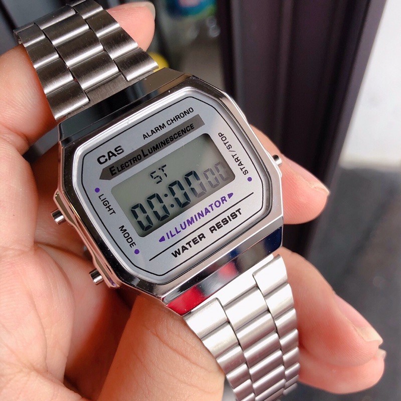 [Sẵn Hàng ]Đồng hồ nam và nữ AG168 dây kim loại không gỉ chống nước | BigBuy360 - bigbuy360.vn