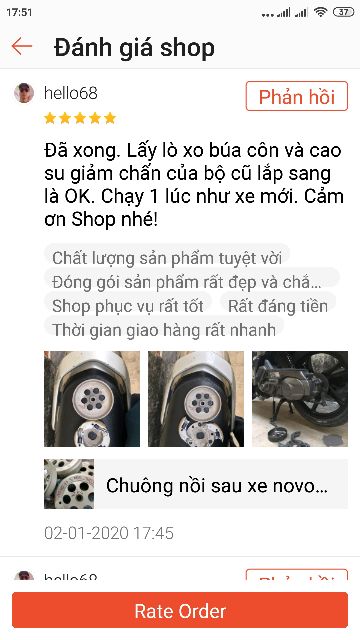 Chuông nồi sau xe novo 123_mio zin Yamaha