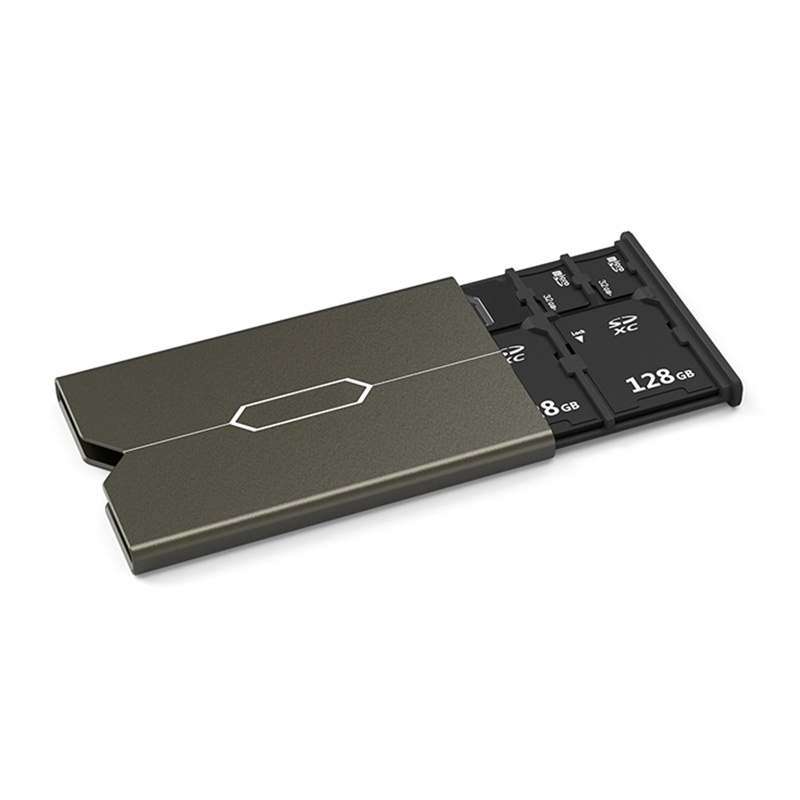 Hộp Đựng Thẻ Nhớ Máy Ảnh 3 SD Card 2 TF Và SIM Bằng Hợp Kim Cnc Chống Rơi Vỡ LI 2832