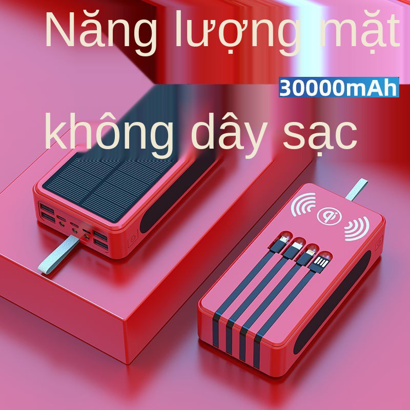 ❂₪✺pin sạc dự phòng mini 20000MAH 50000 mAh năng lượng mặt trời dung lớn 30000 dòng khép kín nhanh