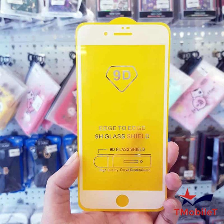 Kính Cường Lực Apple iPhone 7 Plus 9D 10D Full Keo Full Màn - Miếng Dán Màn HÌnh Cao Cấp - Màu Đen