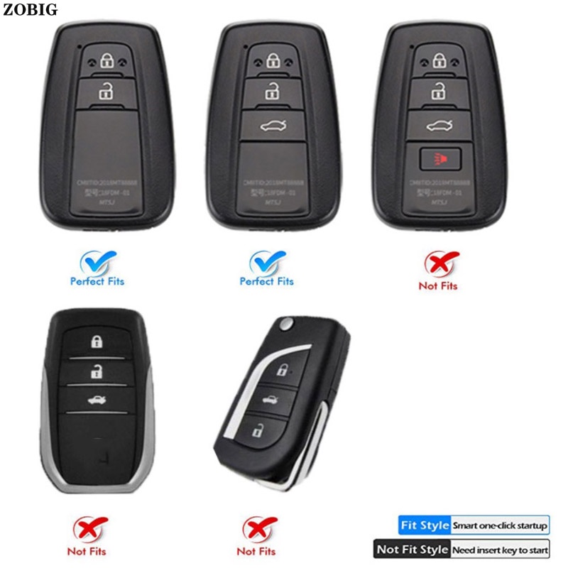 Vỏ Da Bảo Vệ Chìa Khóa Điều Khiển Từ Xa Cho Xe Hơi Toyota CHR Prado Camry Avalon RAV4 Highlander Avalon Prius Corolla Cross GT86