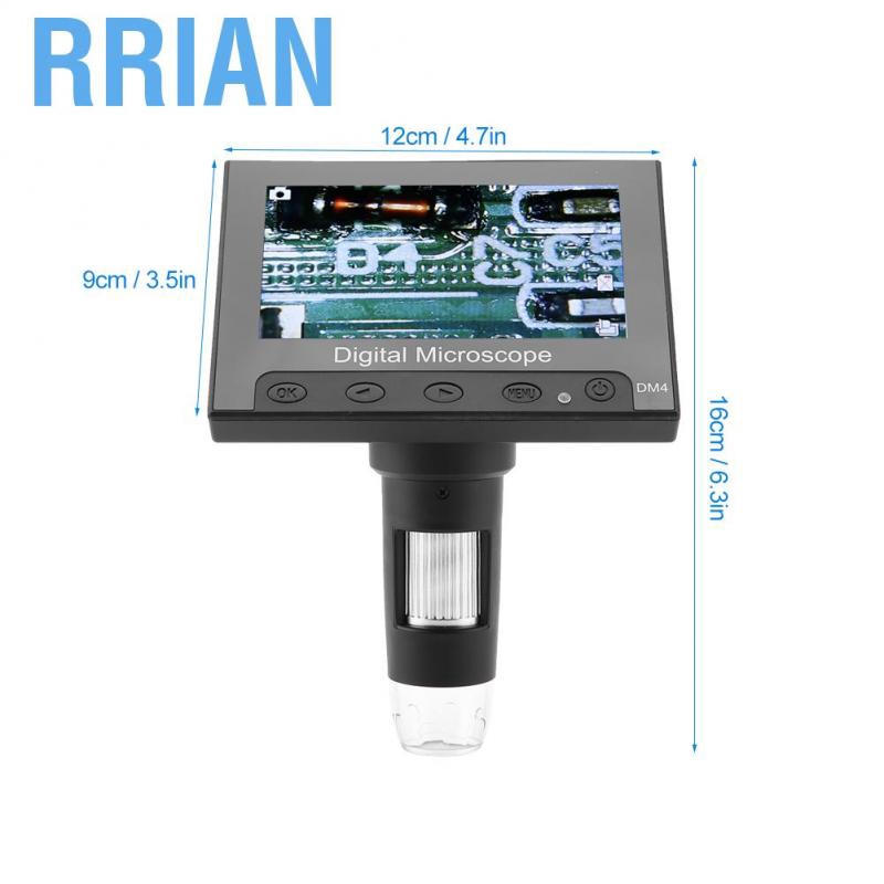 Kính lúp điện có đèn led chất lượng cao DM4 2MP phóng đại 500/1000 lần màn hình 4.3"