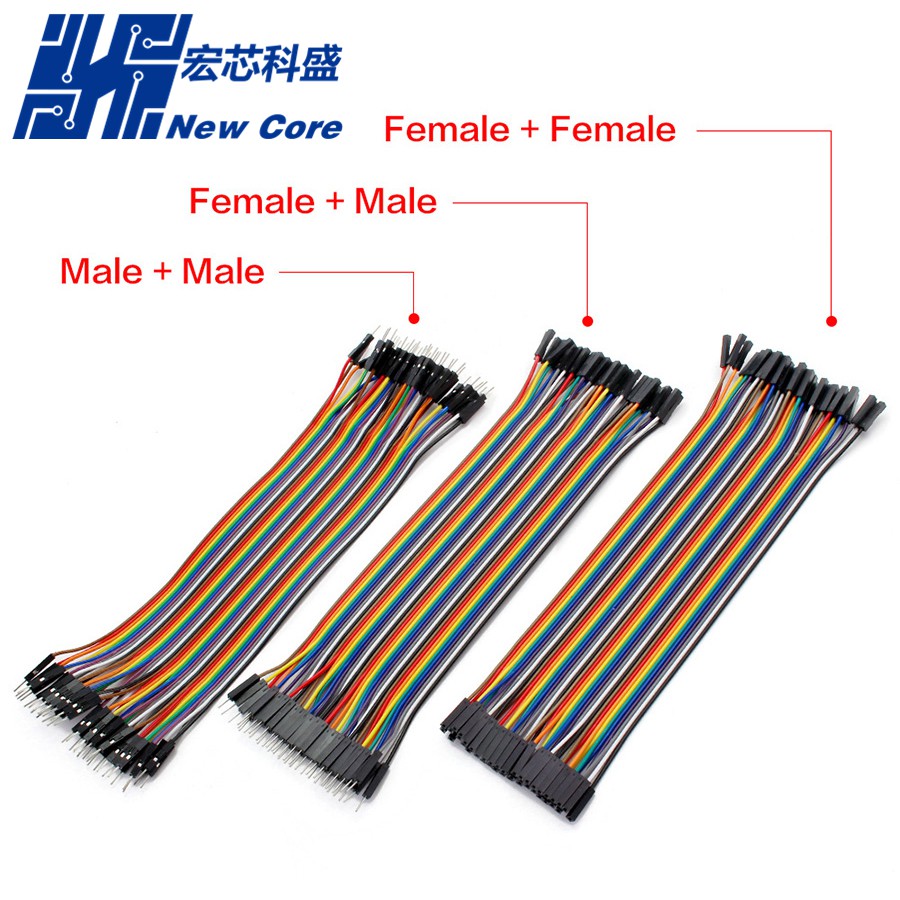 Set 120 Dây Cáp Dupont Line 20cm 1p-1p Male + Male Sang Female Cho Arduino Diy