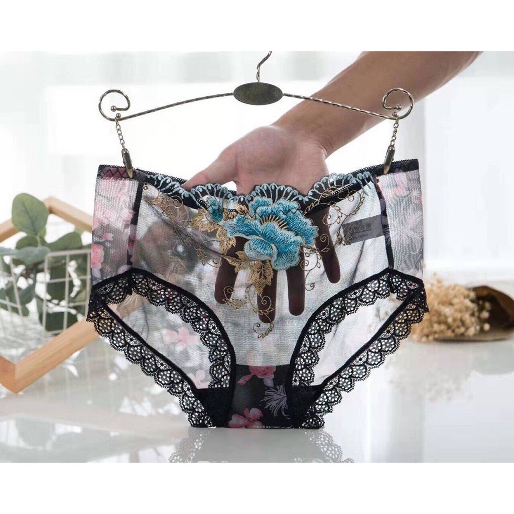QUẦN LÓT 3D Hoa Hồng Ren Lưới Cực Đẹp KHÁNG KHUẨN 3D803