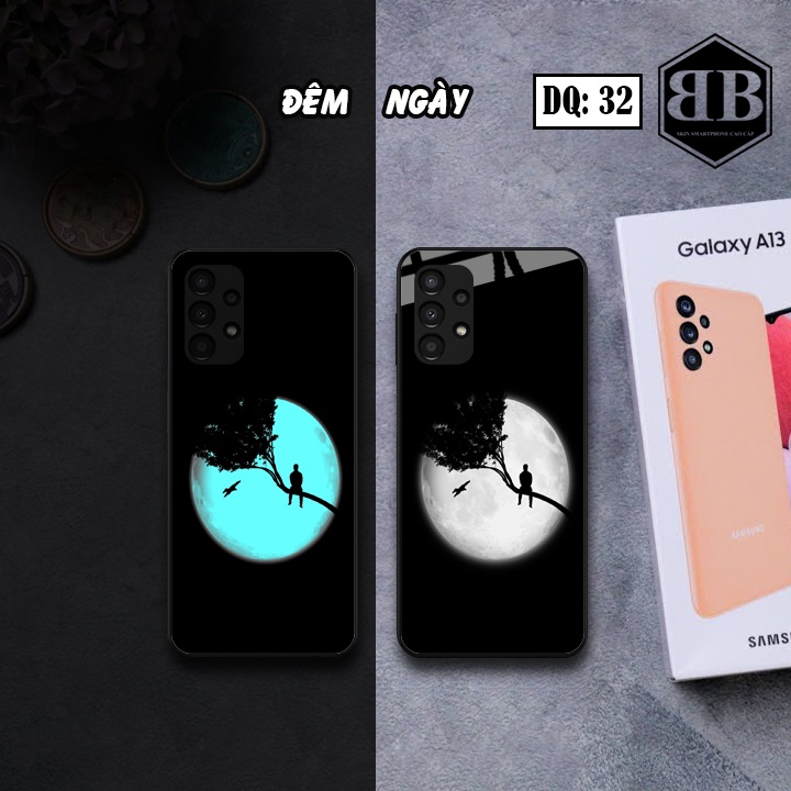 Ốp lưng kính Dạ Quang Samsung Galaxy A13 phát sáng trong đêm chất tốt