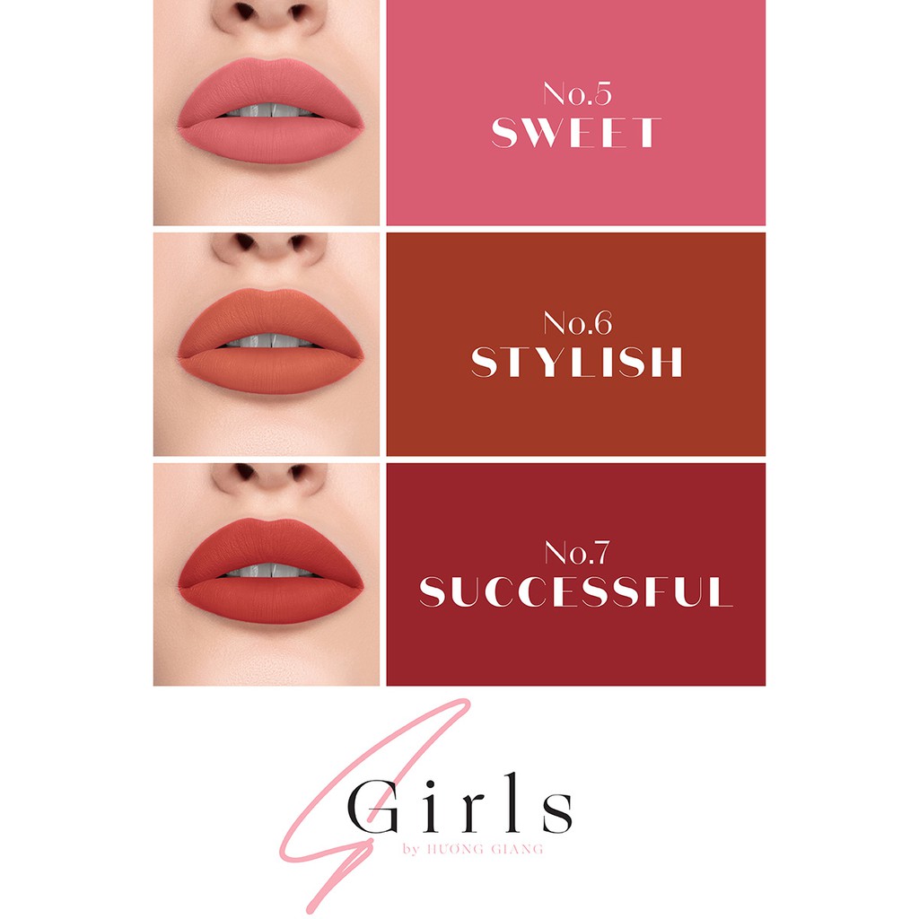 HỘP SET 2-7 QUÀ - Son Hồ Ngọc Hà MOI Cosmetics 【CAM KẾT HÀNG CHÍNH HÃNG®】‎‎ - Son kem lì S.Girls by Hương Giang | BigBuy360 - bigbuy360.vn