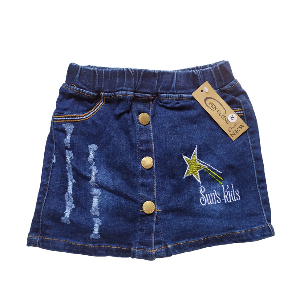 Quần váy jean cho bé gái từ 15-38kg, chất liệu bò mềm, co giãn, thiết kế thời trang, giá rẻ nhất thị trường