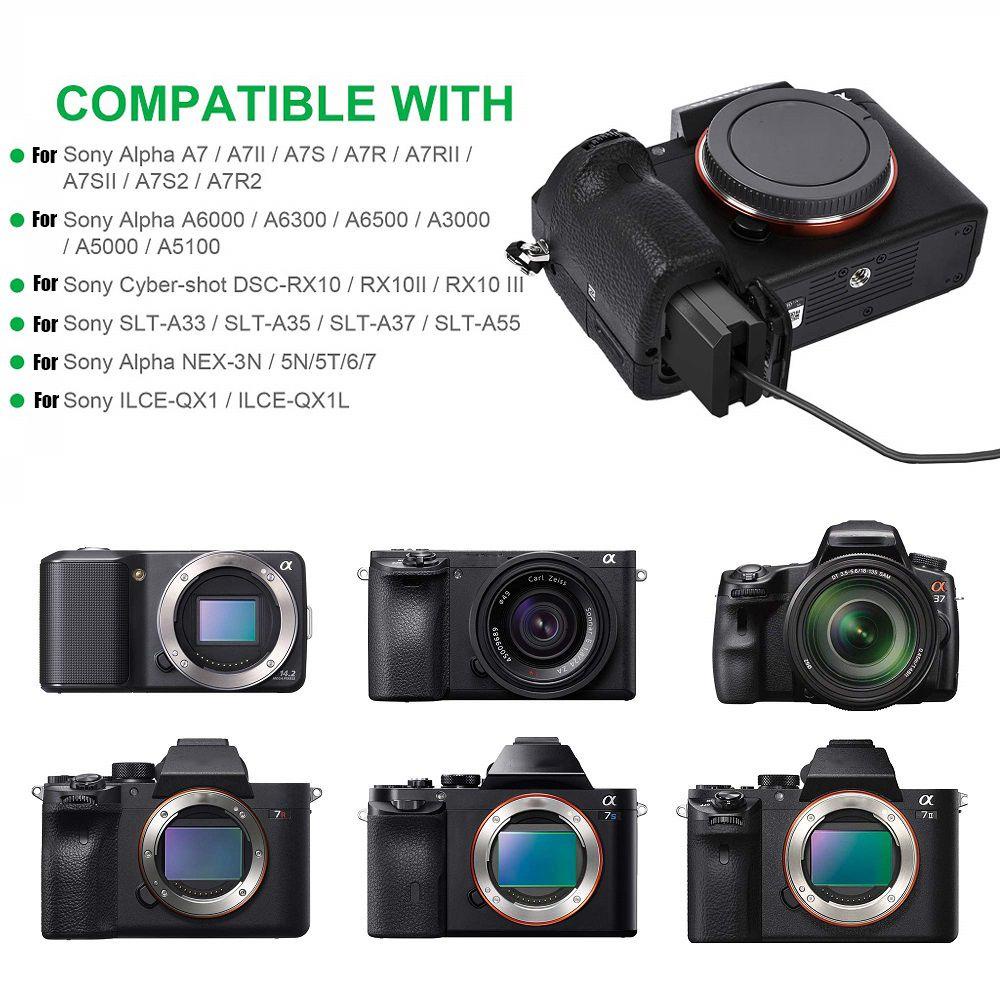 Bộ Pin Máy Ảnh Di Động AC-PW20 DC Cho Sony Alpha A5100 A6500 A6400 A6000 A55 A7 RX10
