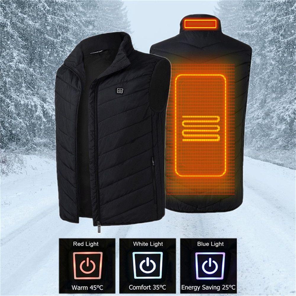 LET Áo Sưởi Ấm Không Tay Bằng Sợi Carbon Hồng Ngoại Thời Trang Có Cổng USB