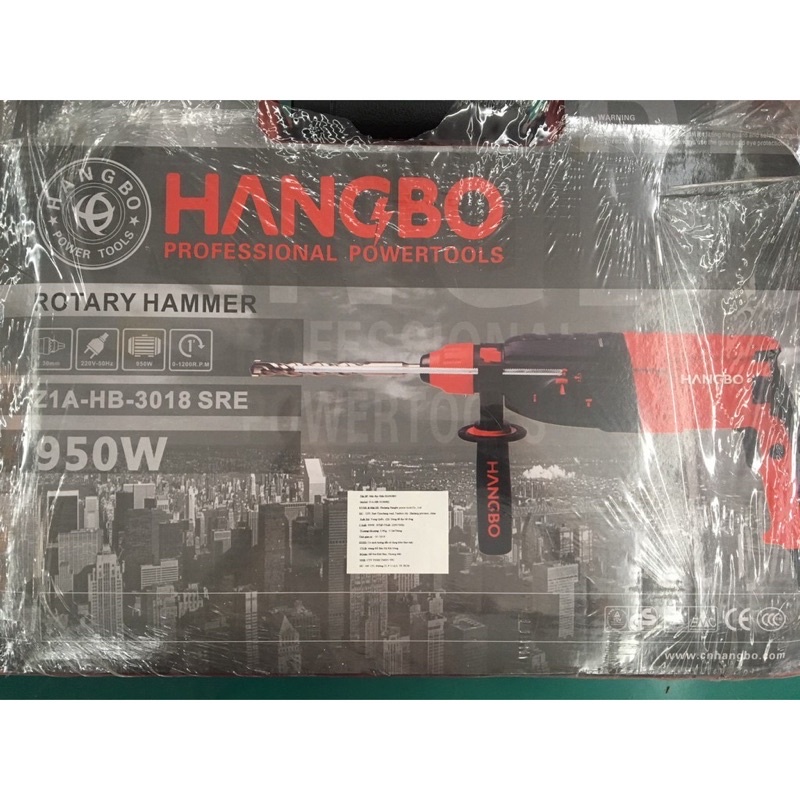 HANGBO Máy khoan đục bê tông (3 chức năng)Z1A-HB-3018SRE <HÀNG CHÍNH HÃNG>