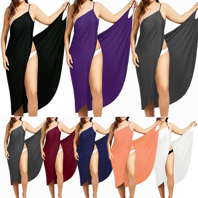 Áo Khoác Ngoài Bikini Đi Biển Màu Sắc Đơn Giản Quyến Rũ Dành Cho Nữ