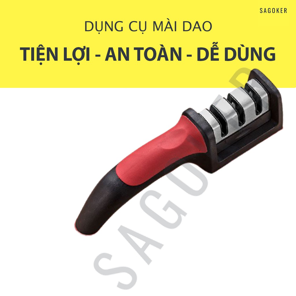 Dụng cụ mài dao thông minh 3 lưỡi có cán cầm