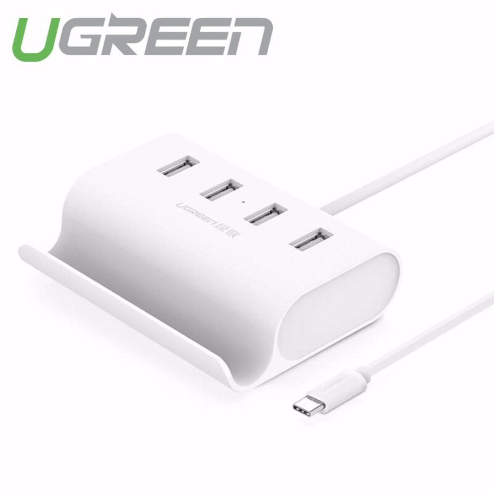 Bộ chia USB Type-C to 4 cổng USB 2.0 có Dây hỗ trợ nguồn micro USB dài 50CM UGREEN 30288