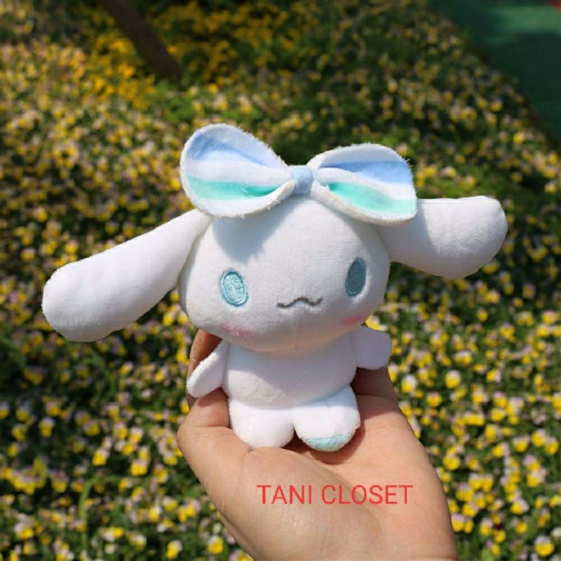 Móc khóa Chú Chó Bông Cinnamoroll Nơ Tim