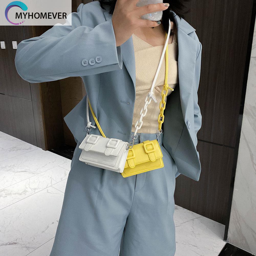 Túi Da Đeo Chéo Mini Màu Sắc Ngọt Ngào