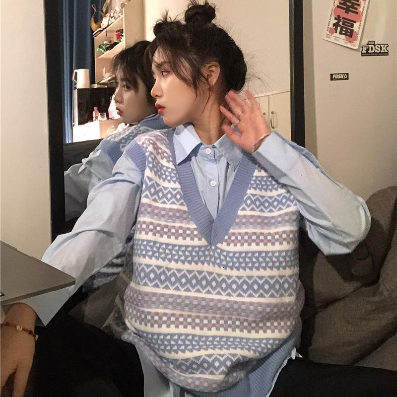 Áo Dệt Kim Nữ Sát Nách Cổ Chữ V Phong Cách Hàn Quốc