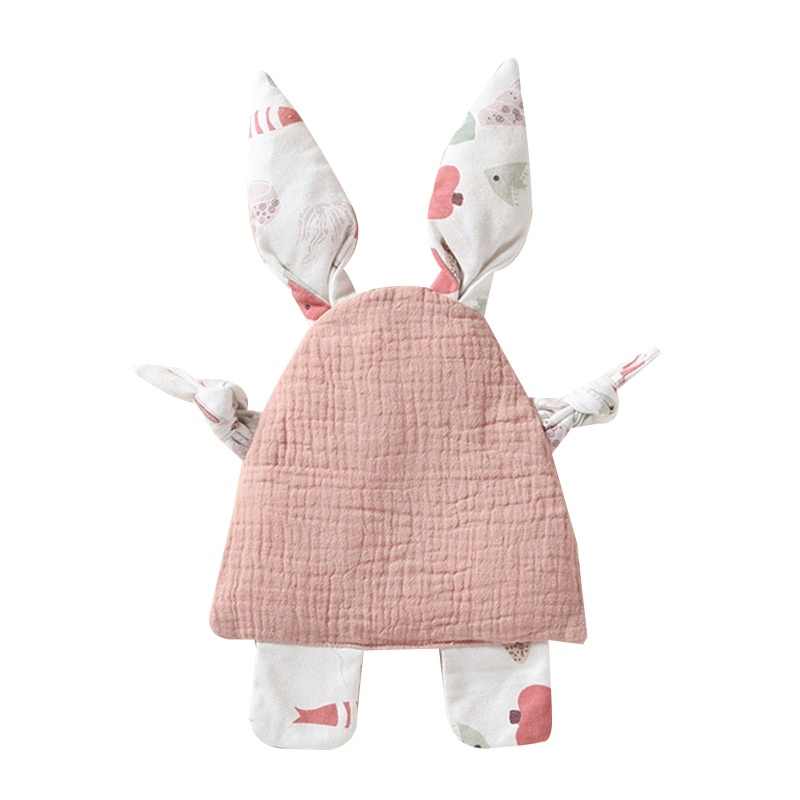 Khăn Yếm Khăn Choàng Cổ Bằng Vải Cotton In Họa Tiết Thỏ Cho Bé Sơ Sinh 0-3 Tuổi