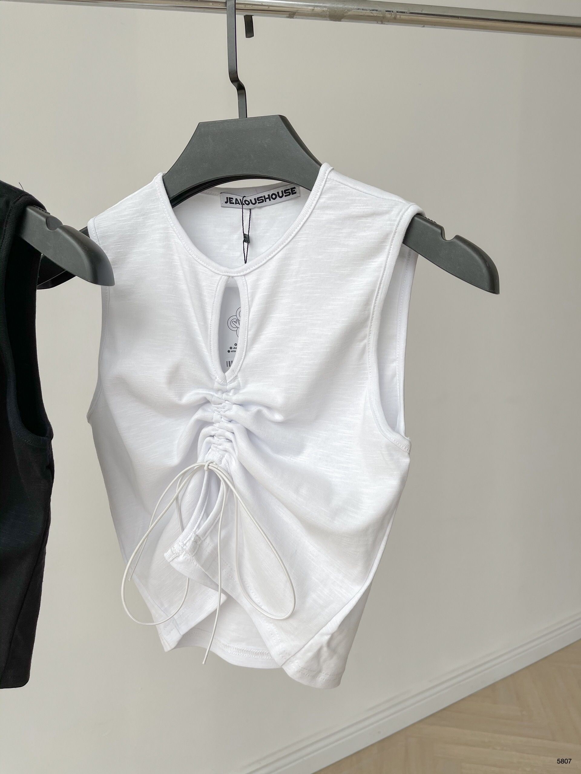 Áo tanktop, áo niche cropped có dây rút ở ngực Jealous product 5807