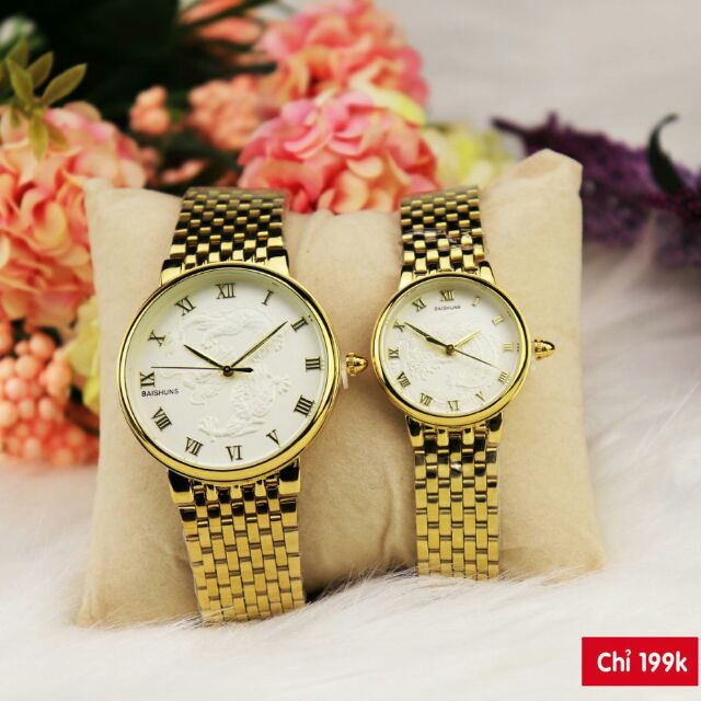Đồng hồ đôi baishuns rồng phượng