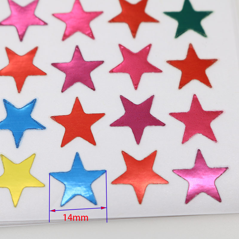 Set 10 tờ 480 miếng dán trang trí hình ngôi sao đáng yêu