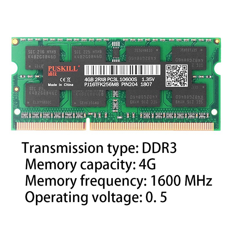 PUSKILL Bộ Nhớ Máy Tính 4g Ddr3 Ram 1600mhz 1.35v 204-pin | BigBuy360 - bigbuy360.vn