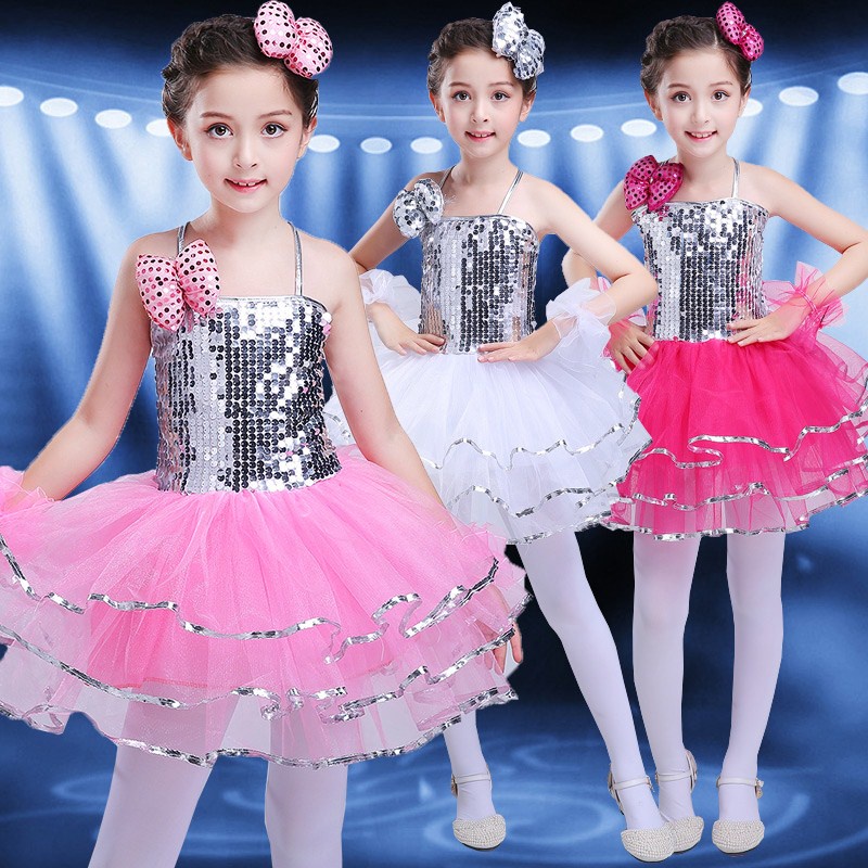 * * M Váy Múa Ballet cho bé Gái Phong Cách Mới 6 Tuổi Đính Kim Sa Ôm Dáng Phù Hợp cho Tiệc Tùng / Buổi Tối
