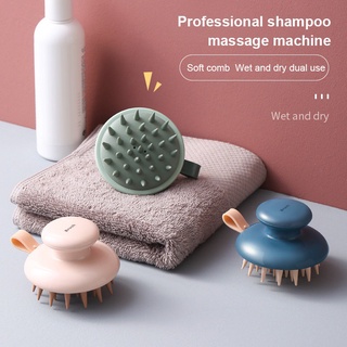 [Hàng mới về] Bàn chải gội đầu mát-xa da đầu bằng silicon đa năng tiện lợi