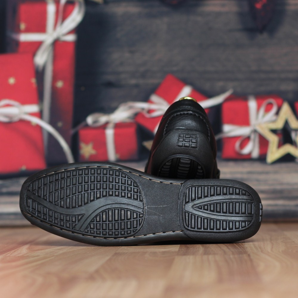 Giày Lười Thời Trang Nam Plo Đen [+2 Đôi Tất] | BigBuy360 - bigbuy360.vn