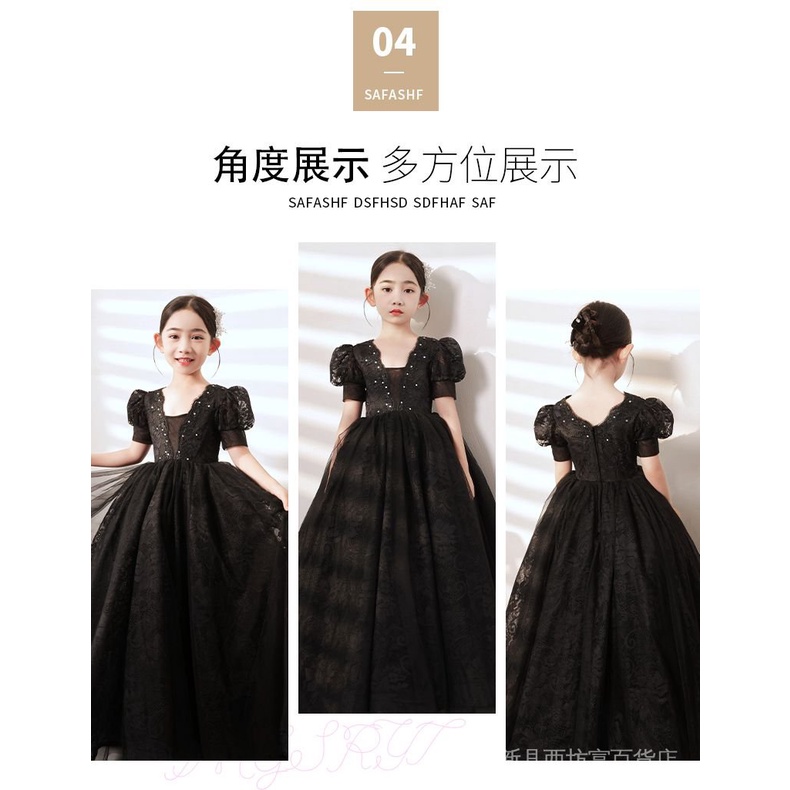 Đầm Hóa Trang Halloween Nhân Vật Phù Thủy Màu Đen Cho Bé Gái