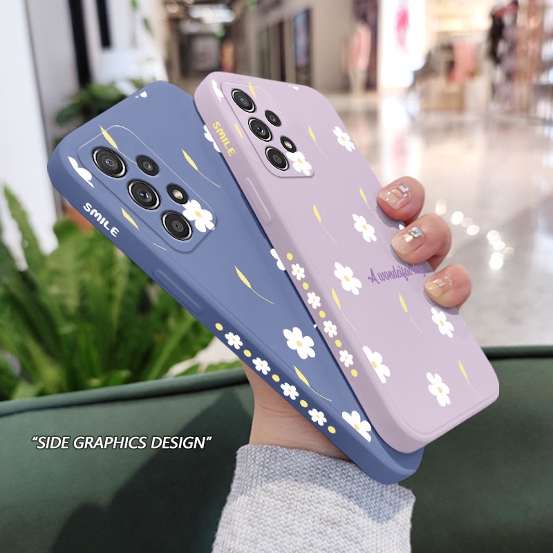 Ốp Điện Thoại Cảm Giác Thoải Mái In Hình Hoa Cúc Nhỏ Cho Samsung Galaxy A72 A52 A52S A42 5G A32 4G 5G