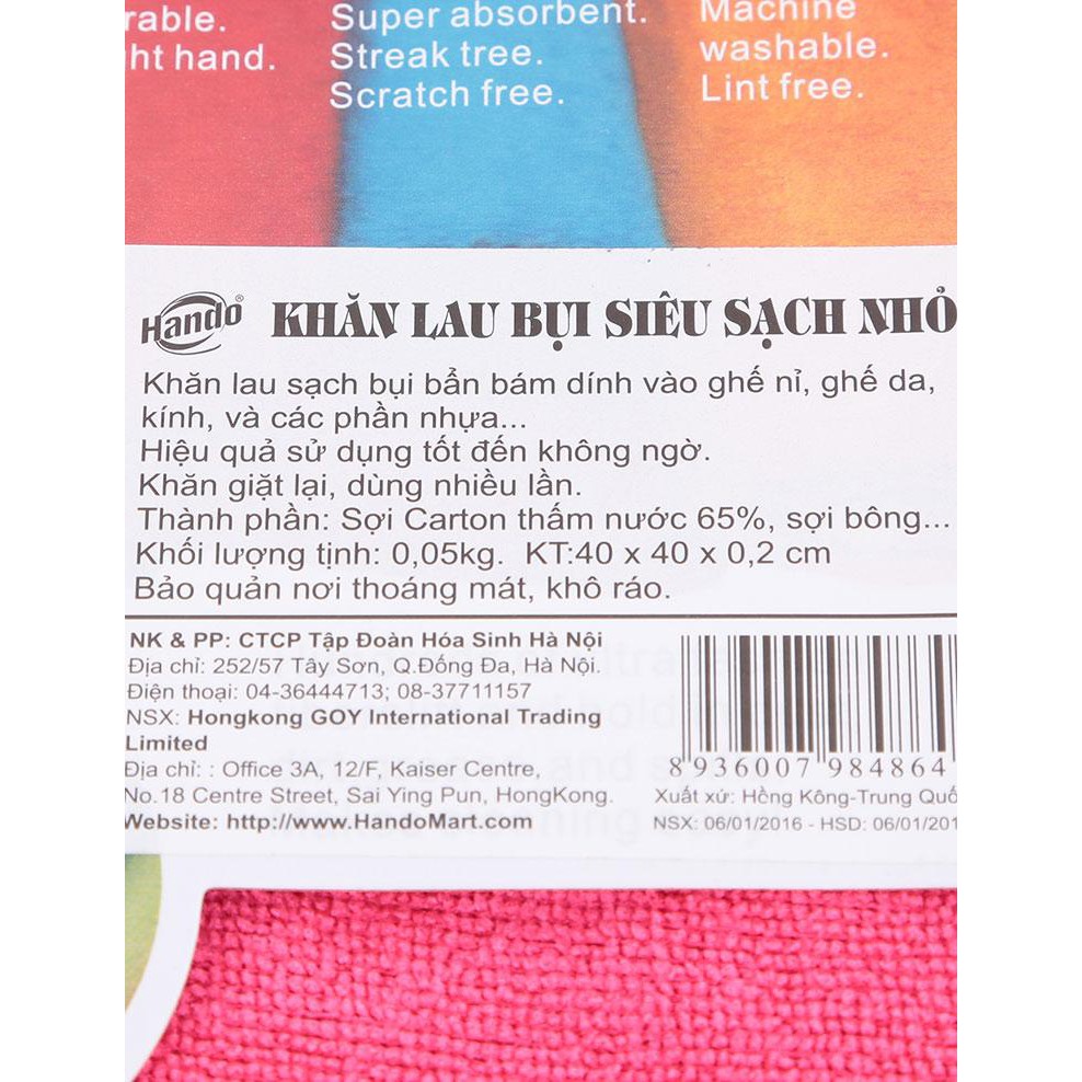 Khăn lau đa năng Microfiber cao cấp siêu bền, siêu sạch