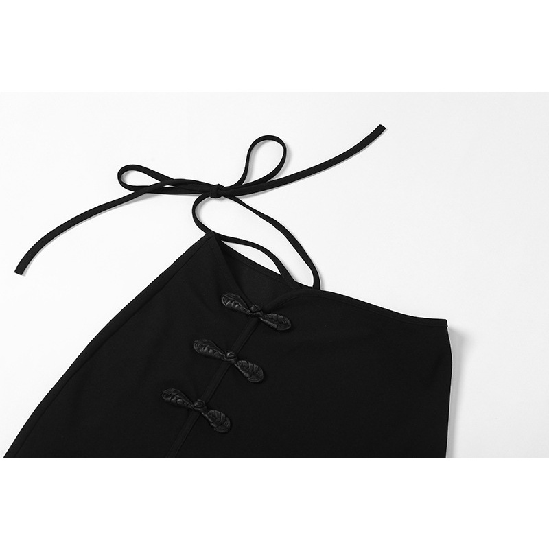 Chân Chân Váy Lưng Cao Xẻ Tà Cột Nơ Thời Trang Đường Phố Cá Tính Cho Nữ