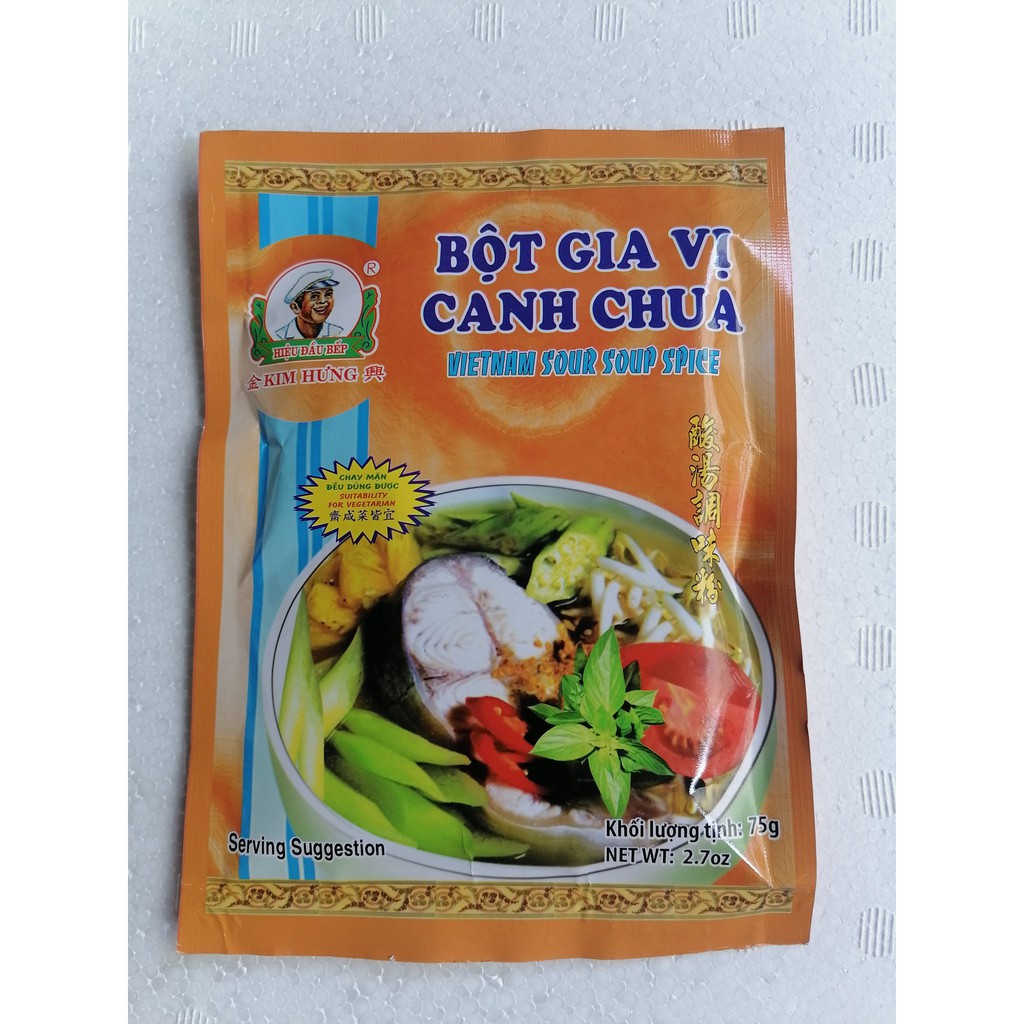 [75g] Bột gia vị canh chua hiệu Đầu Bếp [VN] KIM HƯNG Vietnam Sour Soup Spice (bph-hk)
