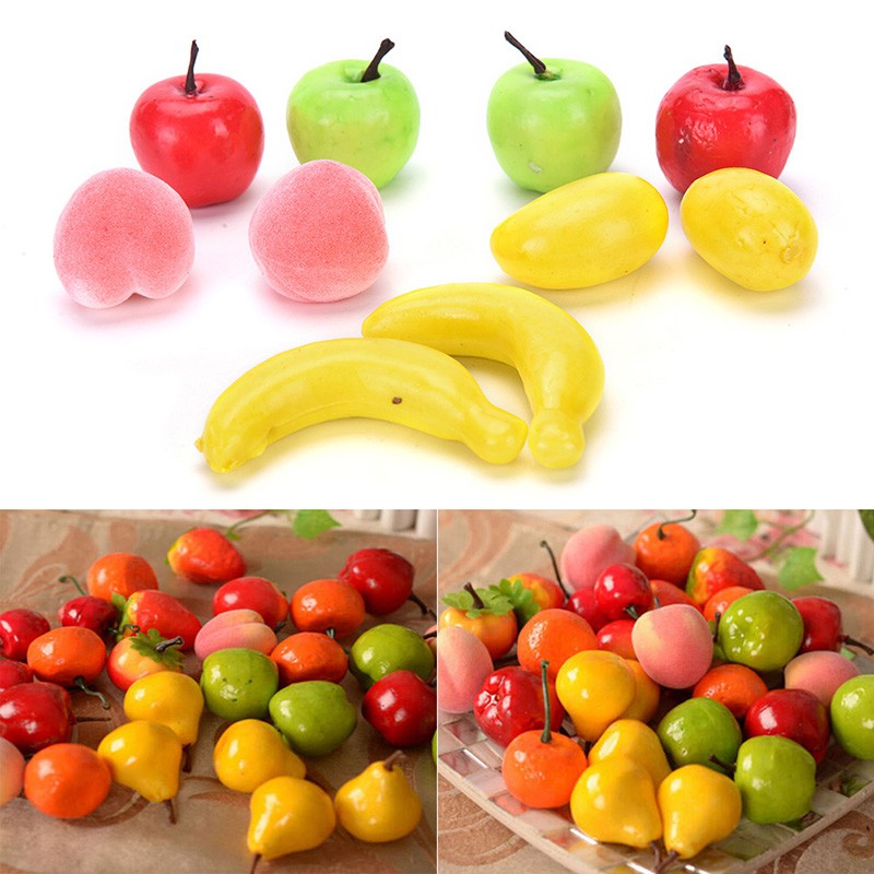 Set 10 Trái Cây Giả Bằng Nhựa Trang Trí Nhà Cửa Sân Vườn