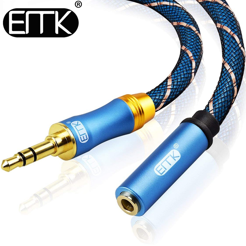 Cáp Chuyển Đổi Âm Thanh Emk 3.5mm Sang Cổng Cắm 3.5mm Cho Tai Nghe Mp3 / 4 Aux*&&*---*