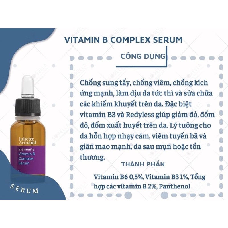 SERUM HỒI PHỤC GIẢM ĐỎ CHỐNG KÍCH ỨNG VITAMIN B COMPLEX JULIETTE | BigBuy360 - bigbuy360.vn