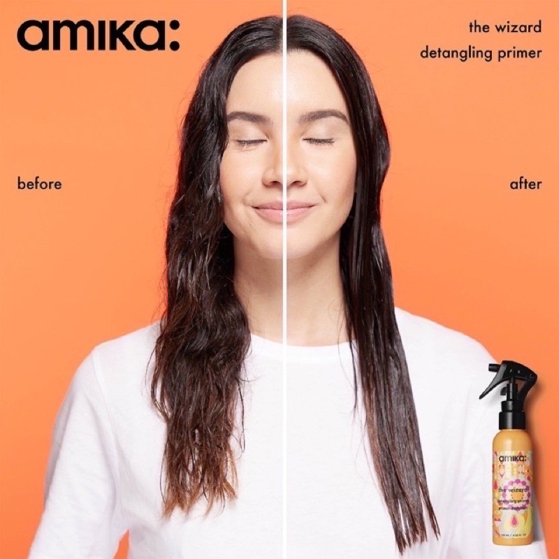 Xịt dưỡng tóc Amika The Wizard Detangling Primer 30ml (Hàng Mỹ)