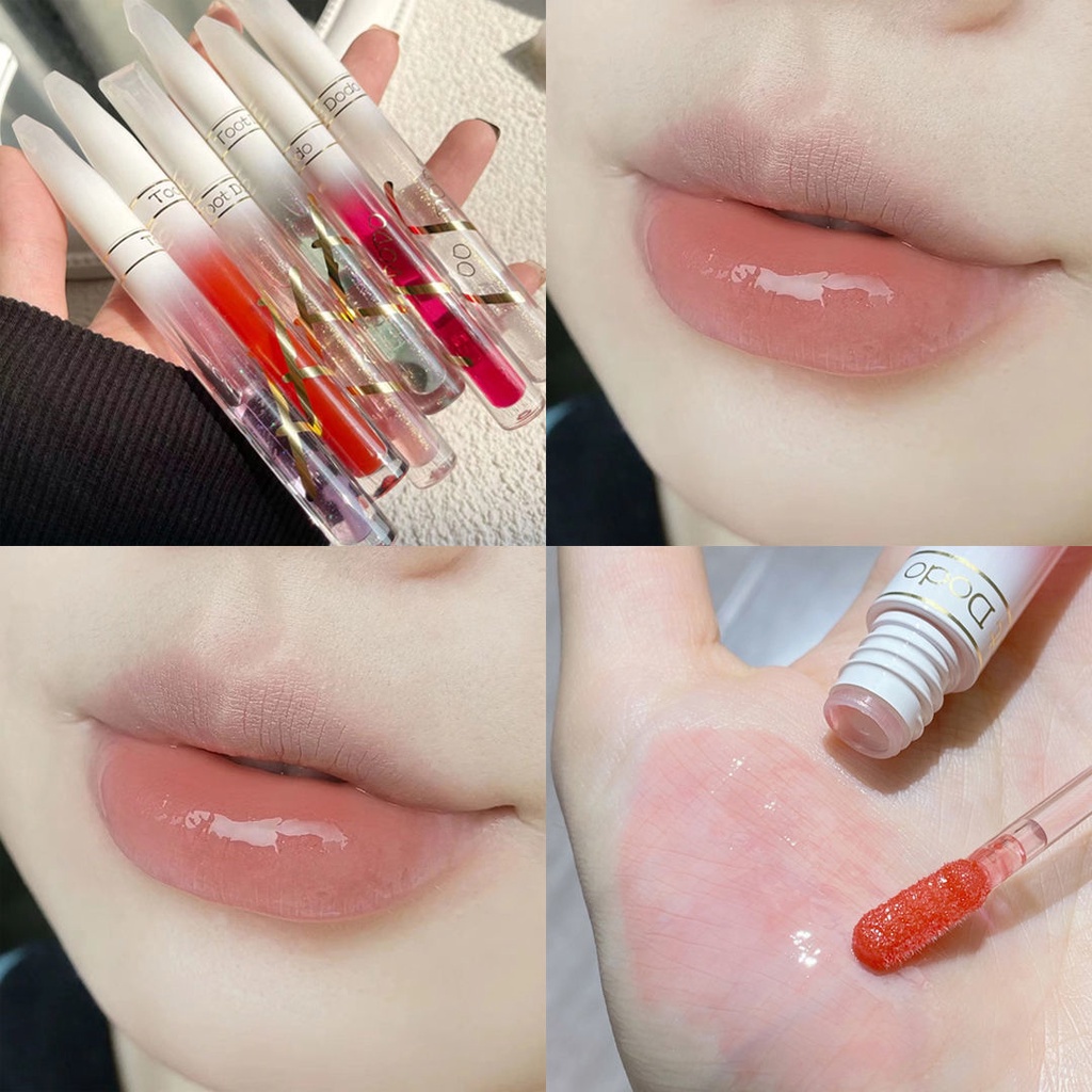 [Hàng mới về] Tinh dầu dưỡng ẩm môi trong suốt có độ bóng cao sử dụng tiện lợi