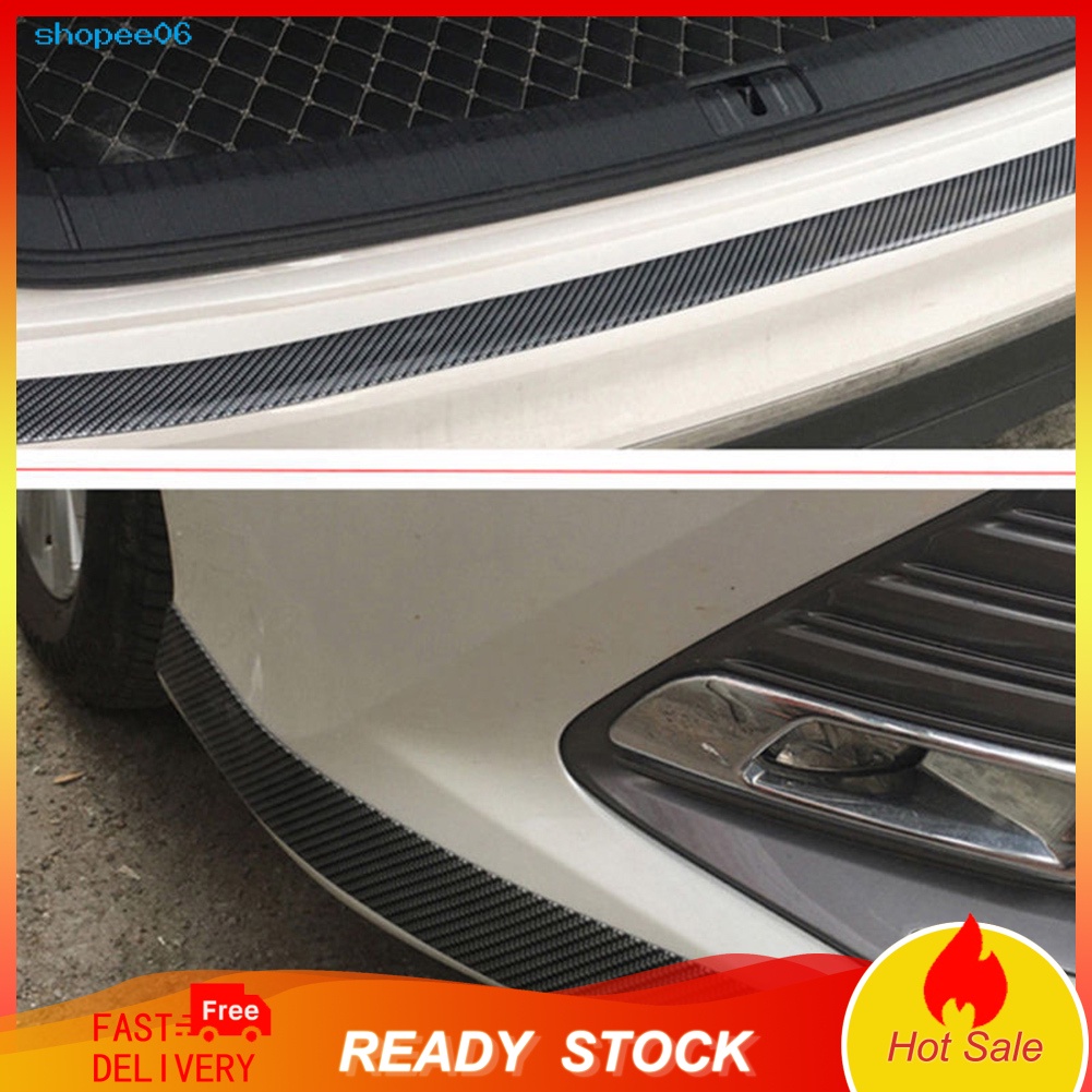 Miếng dán cửa xe hơi chống trầy xước bằng cao su sợi carbon 3x100cm