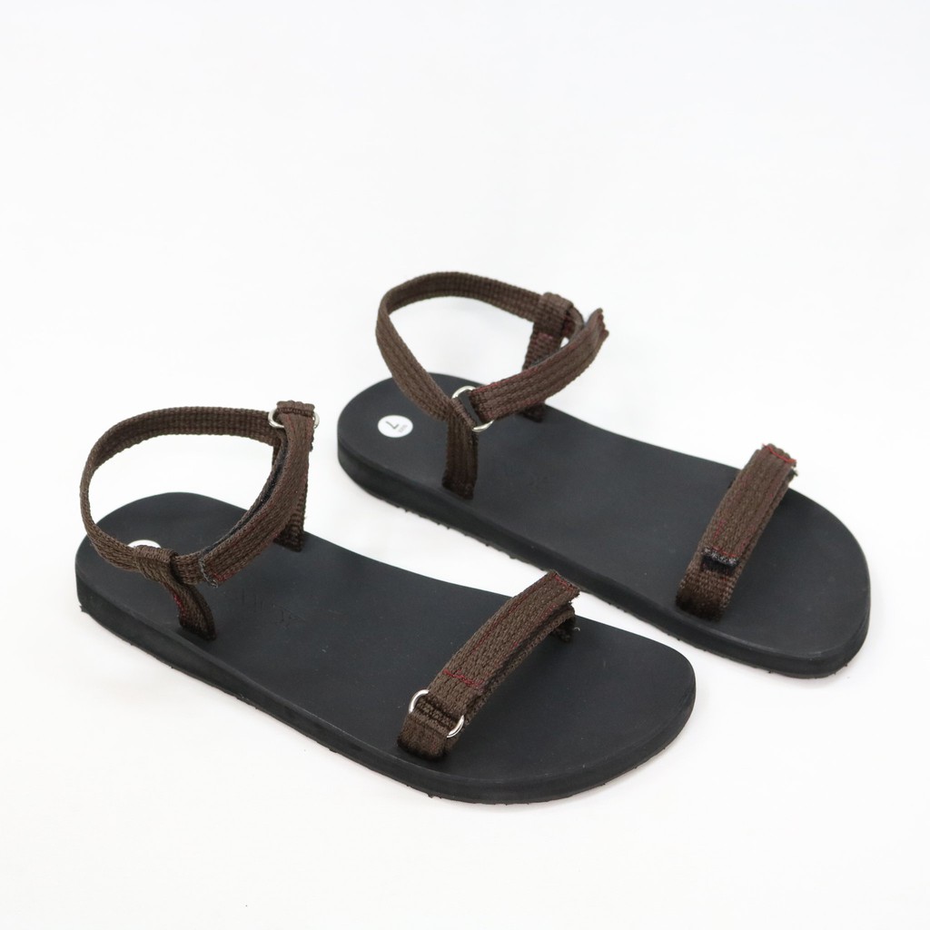 Sandal nữ quai ngang GIAVY, Xăng đan quai dù mềm, đế cao su chắc chắn, phom chuẩn ST789 màu đen và nâu