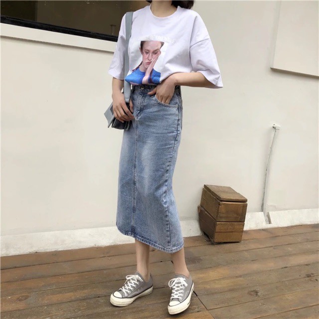[ORDER] Chân váy jeans dài có bigsize 2XL 3XL 4XL 5XL
