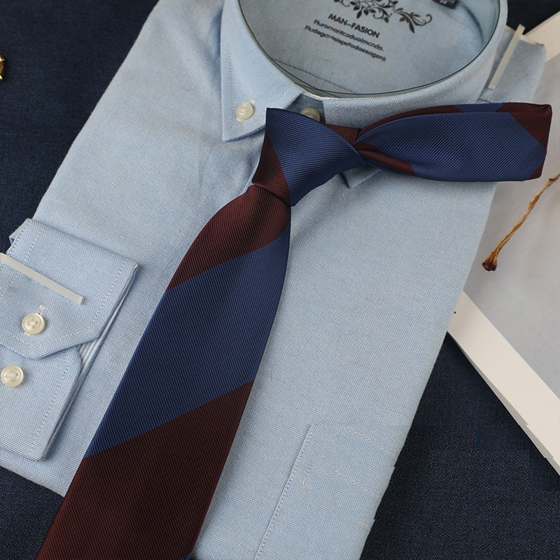 Cavat Nam màu đỏ đậm bản to 8cm cao cấp thời trang, Cà vạt công sở, Cravat chú rể, Calavat dự tiệc CV-8182