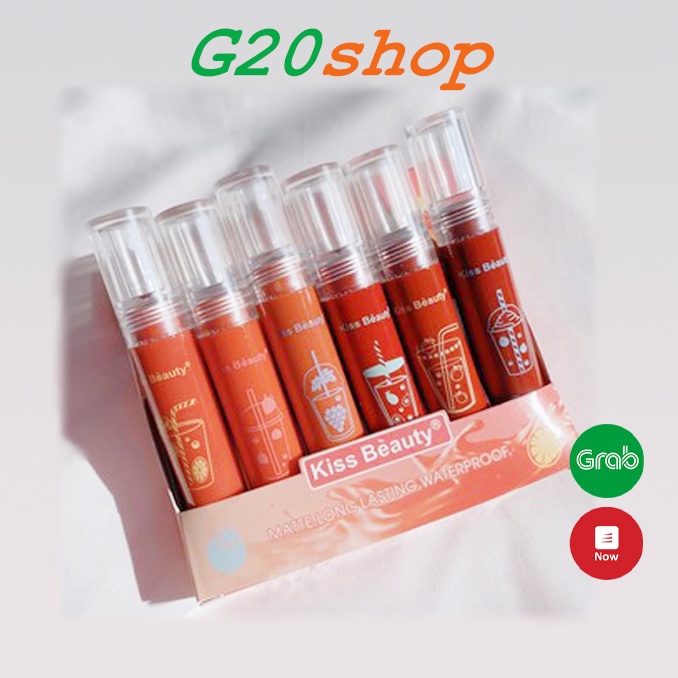 Set 6 son Fruit series Juice Kiss Beauty màu trẻ trung, tươi mát và bền màu, g20shop