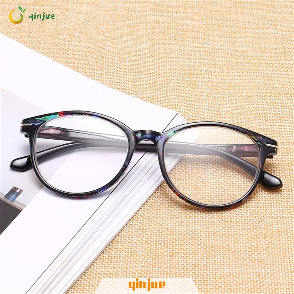 🍒QINJUE🍒 Women & Men Vintage Round Floral Frame Ultra-clear Vision Anti Glare Reading Glasses